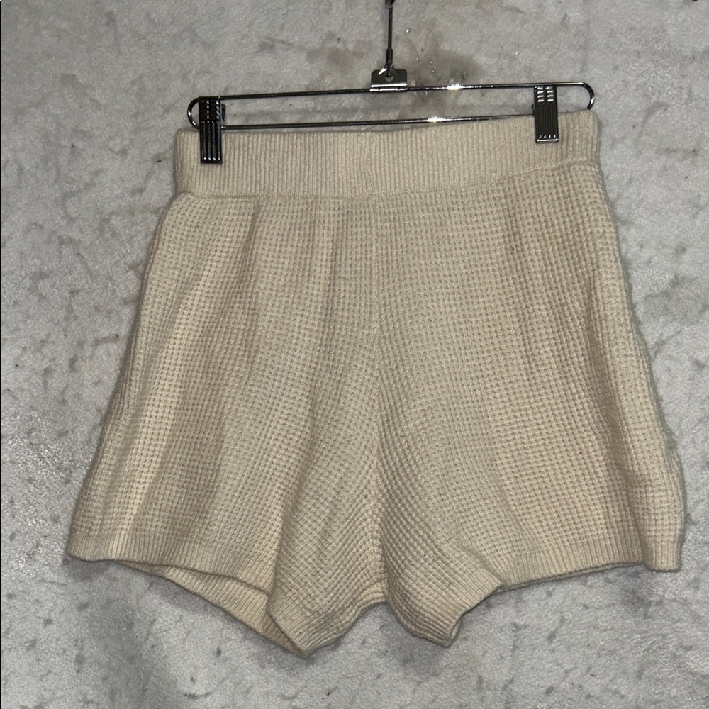Sincerely Jules High Waist Cream Knit Shorts